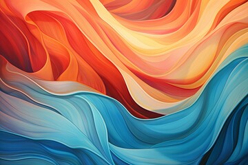 Obraz premium Shimmering Heatwave Gradients - Radiant Heat Color Flow Art
