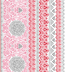 Textile and digital seamless pattern geometric design