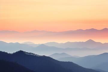 Smokey Mountain Hazy Peak Gradients - Enigmatic Views in Soft Hue