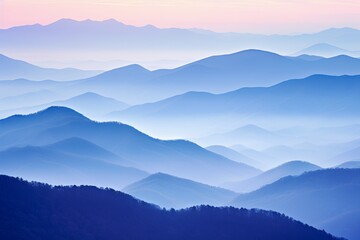 Smokey Mountain Range Gradients: A Serene Color Wash of Mountains