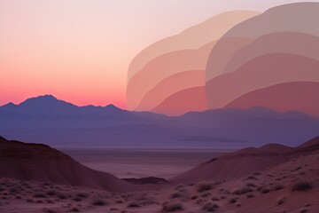 Naklejka premium Sultry Desert Twilight: Dusky Sky Color Blend Gradients