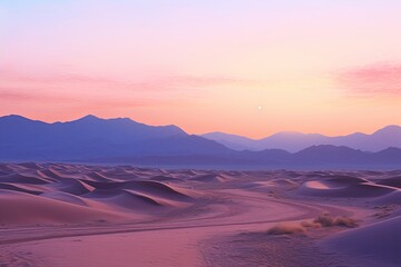 Fototapeta na wymiar Sultry Desert Twilight Gradients: Tranquil Evening Scene Photography