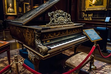 Fototapeta na wymiar old piano in the old style