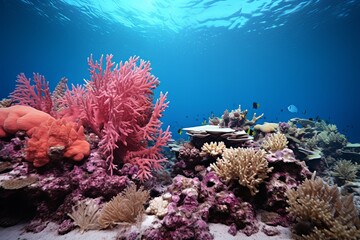 Fototapeta na wymiar Marine Biodiversity Gradients: Underwater Reef Coral Gradients