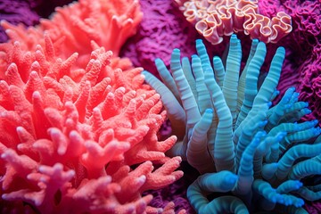 Neon Coral Reef Blends: Underwater Reef Coral Gradients