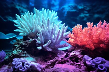 Naklejka na ściany i meble Oceanic Coral Glow: Seamless Underwater Reef Gradients