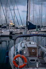 Obraz premium A collection of private yachts in the harbor