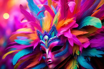 Vibrant Carnival Parade Gradients: Energetic Festival Colors Explosion.