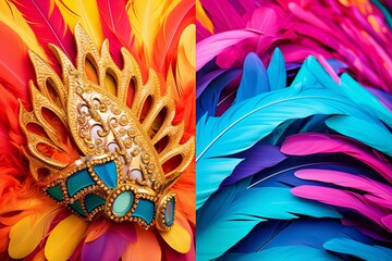 Vibrant Carnival Parade Gradients: Festive Procession of Colors