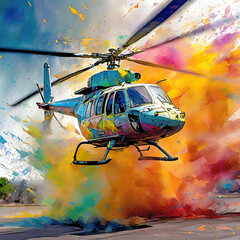 Vivid helicopter - 796193375