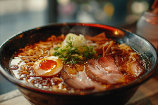 The art of cooking a warm and satisfying bowl of ramen expertly showcased in a commercial 