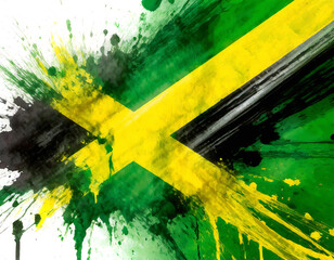 Vibrant jamaican flag - 796193549