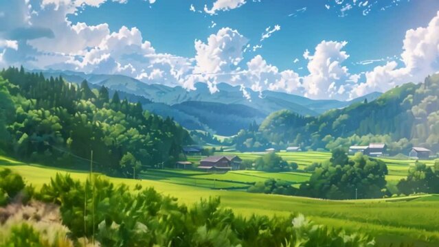 video relaxing rural views