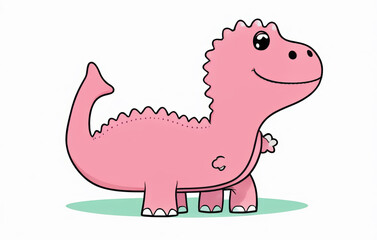 Pink Cute Dino: Adorable Prehistoric Charm