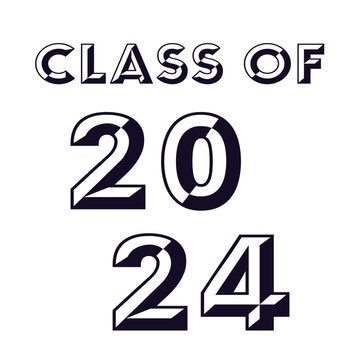 Senior class of 2024 design vector