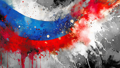 Vibrant russian flag