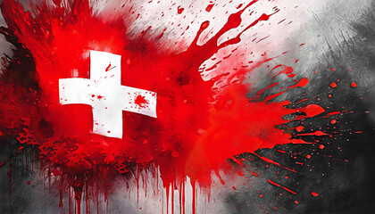 Vibrant flag of Switzerland - 796195984