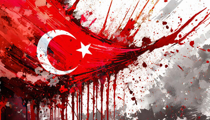 Vibrant flag of Turkey - 796196710