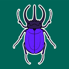 Hand drawn Insect Doodle Sticker Illustration