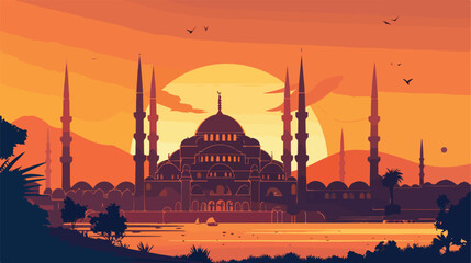 Suleymaniye Mosque in Istanbul Turkey. Famous travel