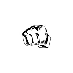 fist punching the wall with power Black and white PNG transparent 