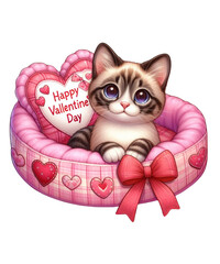Cute Cat Valentine's Day 