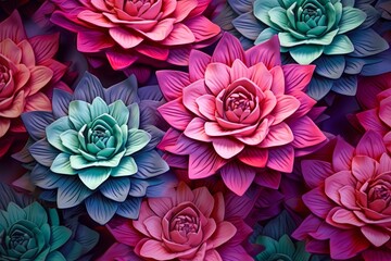 Blooming Cactus Flower Gradients Fashion Banner - Botanical Theme Elegance