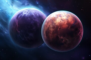 Fototapeta premium Deep Space Nebula Gradients: Galactic Beauty Shades Unveiled