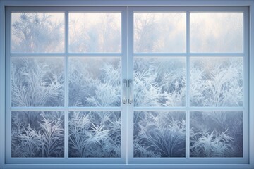 Frosted Window Pane Gradients Decorative Poster Art - Gradient Frost Design