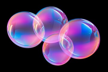 Iridescent Soap Bubble Gradients: Captivating Floating Shades