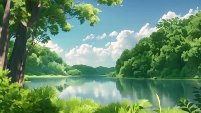 video beautiful view of river water