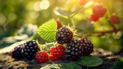 Freshness of nature sweet berry fruit in summer, AI Generative.
