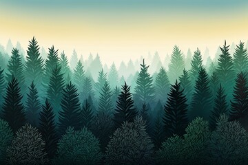 Forest Gradients Event Backdrop: Northern Pine Surreal Forest Gradient Effect