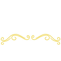 Decorative Divider Gold Swirl