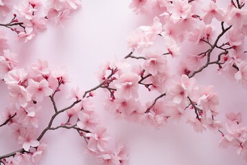 Obraz premium Sakura Cherry Blossom Gradients: Light Pink Blossom Spectrum Delight