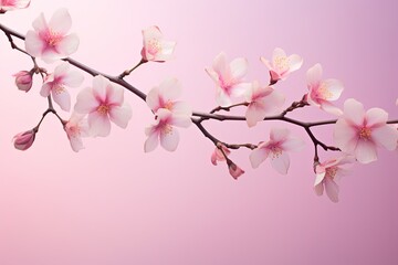 Obraz na płótnie Canvas Sakura Blossom Gradients: Subtle Petal Shading in Digital Art