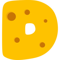 Fototapeta premium Alphabet Cheese Cake