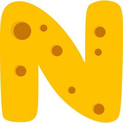 Fototapeta premium Alphabet Cheese Cake