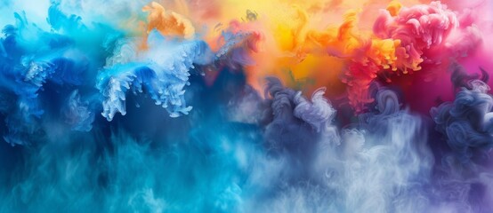 Abstract background with colorful smoke and fog