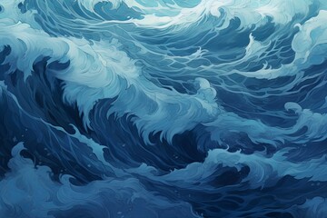 Stormy Ocean Wave Gradients: Fierce Sea Storm Palette