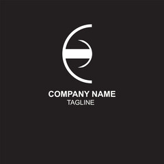 Letter E logo, Initial letter e logo.