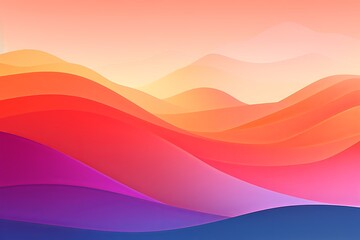 Vivid Sunrise Gradient: Sunflare Over Mountain Gradients Design