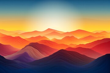 Sunrise Gradient Effect: Mountain Gradients Event Backdrop with Sunflare