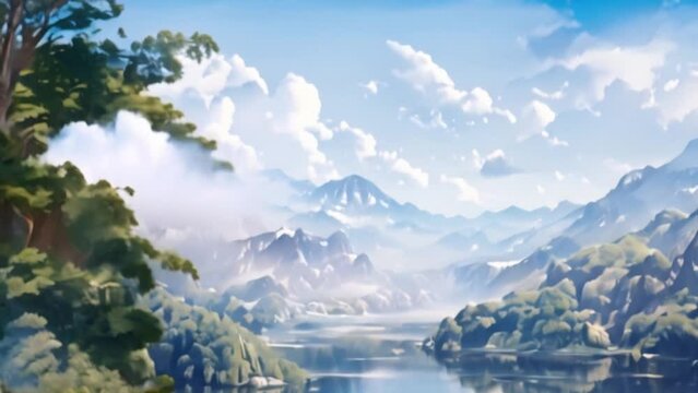 video beautiful view of river water