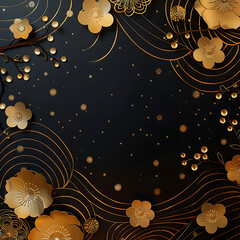  Golden Japanese style pattern