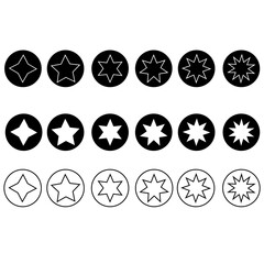 Star icon vector set. Five star illustration sign collection. rating symbol.