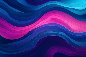 Winding River Reflections: Abstract Hipster Design with Gradient Twist - obrazy, fototapety, plakaty