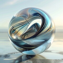 Abstract Spherical Concept Desig, AI Generative - obrazy, fototapety, plakaty