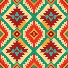 Ethnic seamless pattern. Tribal aztec ornament. Vector illustration.