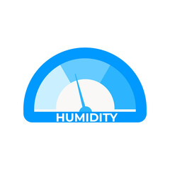 Hygrometer, Humidity meter, Climate control tool. Vector illustration.